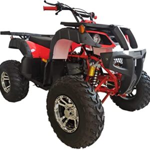 HHH 200cc Adult ATV with Automatic Transmission w/Reverse, Big 23"/22" Aluminium Rim Wheels! (Red color)