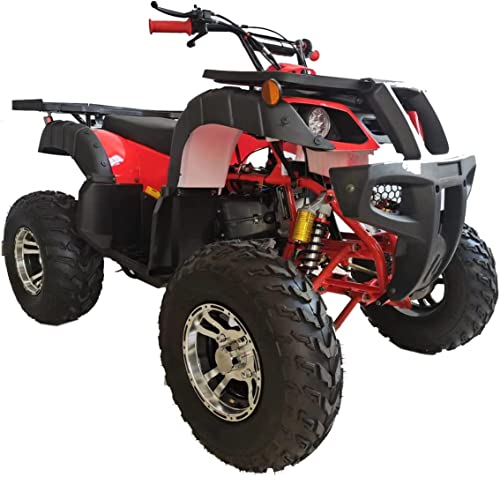 HHH 200cc Adult ATV with Automatic Transmission w/Reverse, Big 23"/22" Aluminium Rim Wheels! (Red color)