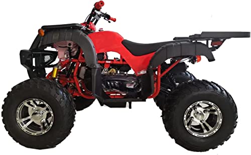 HHH 200cc Adult ATV with Automatic Transmission w/Reverse, Big 23"/22" Aluminium Rim Wheels! (Red color)