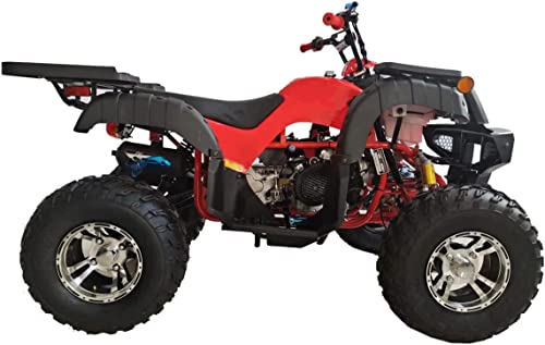 HHH 200cc Adult ATV with Automatic Transmission w/Reverse, Big 23"/22" Aluminium Rim Wheels! (Red color)