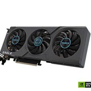 Gigabyte GV-N406TEAGLE-8GD GeForce RTX 4060 Ti Eagle 8G Graphics Card, 3X WINDFORCE Fans, 8GB 128-bit GDDR6, Video Card