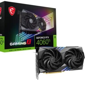 MSI Gaming GeForce RTX 4060 Ti 8GB GDRR6 128-Bit HDMI/DP Nvlink TORX Fan 4.0 Ada Lovelace Architecture Graphics Card (RTX 4060 Ti Gaming X 8G)