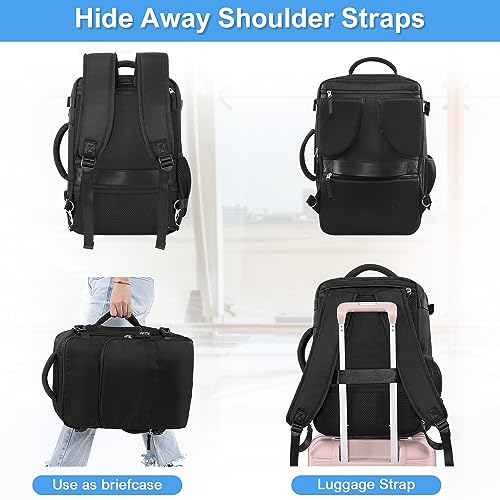 Sinaliy Travel Backpack, Personal Item Size Airline Approved, Backpack with Multi-Pockets, College Backpack Bag, Hiking Backpack, Waterproof Carry On Backpack Business Backpack