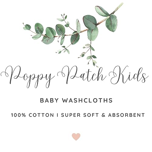 Baby Muslin Wash Cloth and Burp Cloths, 4 Layers Cotton Towels, Soft, Absorbent, Durable, no Leak throughs, Large Size, 5 Pack, Newborn Baby Must Haves Essentials