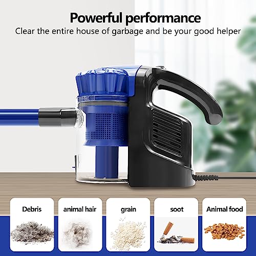 EFUSVAC Corded Vacuum Cleaner, 17KPa Powerful Suction with 600W Motor, 4 in 1 Lightweight Handheld Stick Vacuum for Pet Hair Hard Floor and Carpet