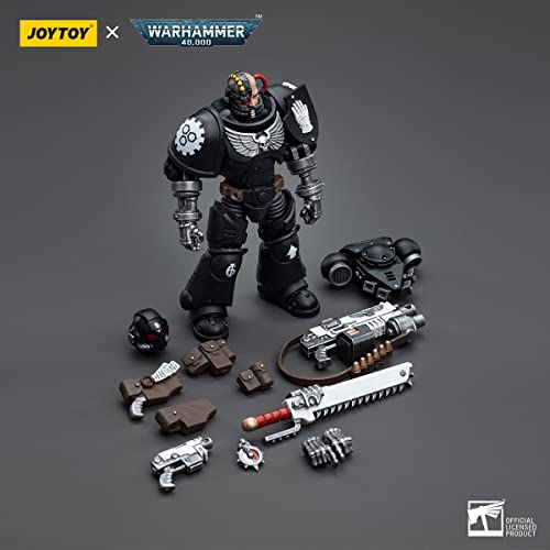 JoyToy 1/18 Action Figure Warhammer 40,000 Iron Hands Intercessors Brother Ignar Collection Model(4.76 inch)