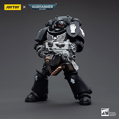 JoyToy 1/18 Action Figure Warhammer 40,000 Iron Hands Intercessors Brother Ignar Collection Model(4.76 inch)
