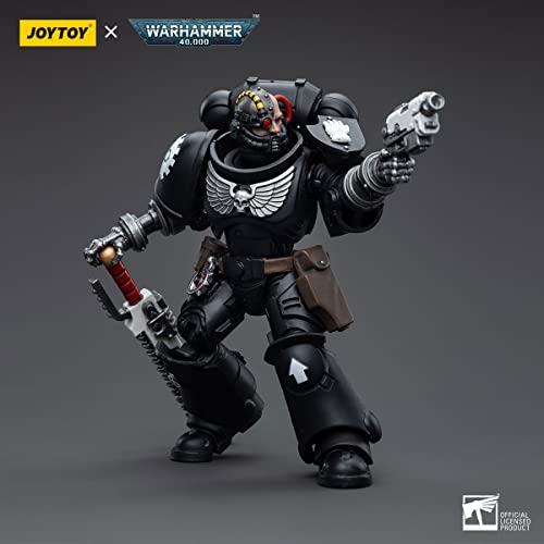 JoyToy 1/18 Action Figure Warhammer 40,000 Iron Hands Intercessors Brother Ignar Collection Model(4.76 inch)