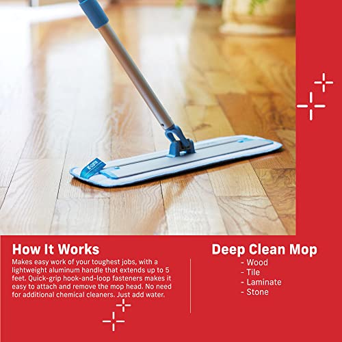 E-Cloth Deep Clean Mop, Microfiber Mop, Perfect Floor Cleaner, Laminate, Tile and Stone Flooring, Washable and Reusable & Shower Cleaning Kit, Microfiber Shower Cleaner, Streak-Free Shine on Showers