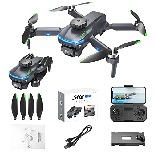 4K HD Dual Camera Aerial Photography Drone, WiFi Photo Transmission Mini Drone, Brushless Motor, Mobile Phone Control, Multiple Flight Modes, Folding UAV Remote Control Quadcopter