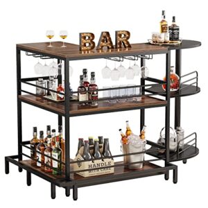 little tree home bar unit, brown/black