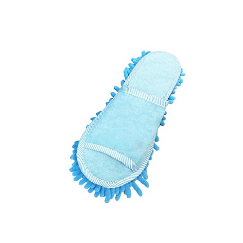 IEUDNS Mop Slippers Floor Cleaning Washable Cleaning Sandals Detachable Mute Household Soft Unisex Cleaning Shoes for Home Floor Polishing Dusting, Blue