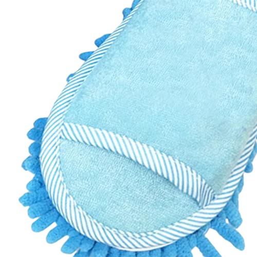 IEUDNS Mop Slippers Floor Cleaning Washable Cleaning Sandals Detachable Mute Household Soft Unisex Cleaning Shoes for Home Floor Polishing Dusting, Blue