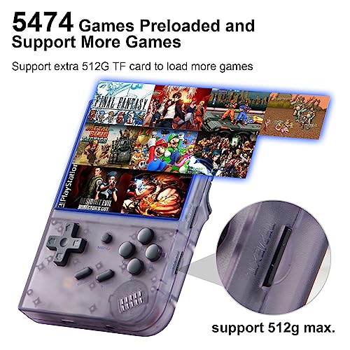 for Anbernic rg35xx Handheld Game Console for Kids, Mini Pocket Retro Game Console Preload 5474 Games, 3.5 inches IPS Screen, Support Extend Gamepad and HDMI Output TV