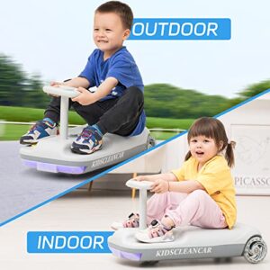 12V Mini Go Kart,Portable Ride On Variable Speed Race Car for Ages 3-8Years, Added Floor-Sweeping Function.