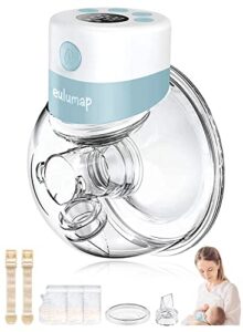 breast pump - wearable electric breast pump, hands free breast pump,rechargeable portable low noise breast pump with 2 modes & 9 levels,lcd display memory function, 24mm flange