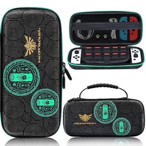 brhe switch case,carrying case for nintendo switch/switch oled zelda tear of the kingdom,nintendo switch case portable hard shell pouch carry travel game bag for nintendo switch accessories