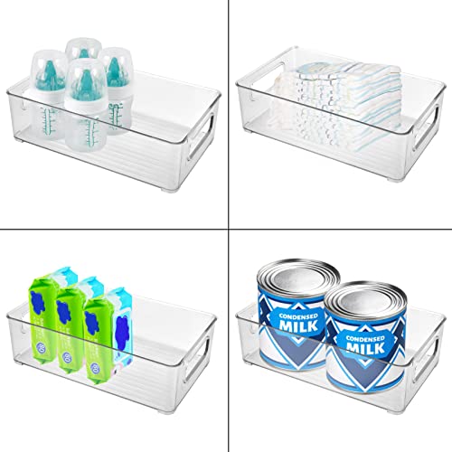 YeeBeny Baby Bottle Organizer, Plastic Storage Center for Baby Bottles and Food Jars - Baby Bottle Organizer for Cabinet, Perfect Organizer for Kitchen Cabinet, Pantry, Refrigerator, and Countertop