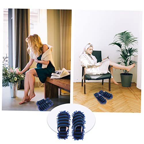 STOBAZA 1 Pair Household Cleaner Microfiber Slippers Pantumblas De Mujer Floor Cleaning Mop Clean Dusting Slippers Hair Cleaners Slippers Dust Cleaning Slipper Clean Slippers Sandals Sock