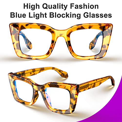 VISOONE Fashion Cat Eye TR90 Blue Light Blocking Glasses with Anti Computer Glare for Women CALIDA