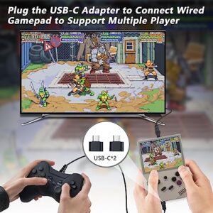 Carrying Case Compatible with Anbernic RG35XX/RG353V/ RG353VS Handheld Game Console with 1Pcs Mini HDMI Adapter | 2 Pcs USB-C Adapter, Protective Travel Case for Charging Cable, Connectors and RG35XX Accessories