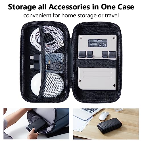 Carrying Case Compatible with Anbernic RG35XX/RG353V/ RG353VS Handheld Game Console with 1Pcs Mini HDMI Adapter | 2 Pcs USB-C Adapter, Protective Travel Case for Charging Cable, Connectors and RG35XX Accessories