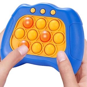 tomfancy quick push light up pop fidget toys puzzle handheld game console press popping toy birthday gift for kids ages 3+ adult blue
