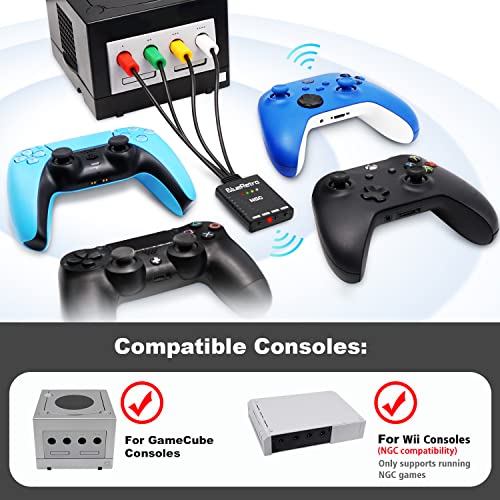 RetroScaler Wireless Controller Adapter - Bluetooth Controller Adapter for NGC Game Console, Compatible with PS3/PS4/PS5, Xbox One S, Series X/S, Switch Pro, Video Game Converter to NGC System