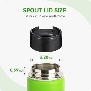 Prurex Flip Lid Compatible with Hydro Flask 12 16 18 20 32 40 64 OZ Wide Mouth, Replacement Lid for Simple Modern, Iron Flask, ThermoFlask and Other Wide Mouth Bottles