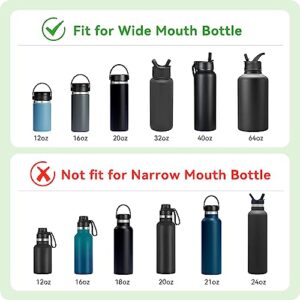 Prurex Flip Lid Compatible with Hydro Flask 12 16 18 20 32 40 64 OZ Wide Mouth, Replacement Lid for Simple Modern, Iron Flask, ThermoFlask and Other Wide Mouth Bottles