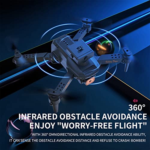 Mini Drone with 1080P Dual HD Camera, 2023 New Upgradded RC Quadcopter FPV Camera Foldable Drone Toys Gift for Adults Kids, One Key Start Speed Adjustment (Single Camera)