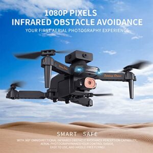 Mini Drone with 1080P Dual HD Camera, 2023 New Upgradded RC Quadcopter FPV Camera Foldable Drone Toys Gift for Adults Kids, One Key Start Speed Adjustment (Single Camera)