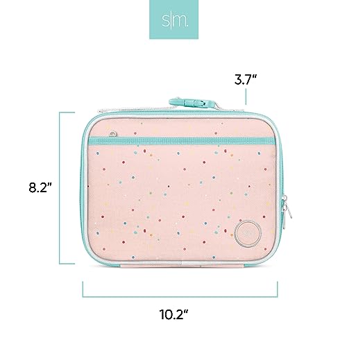 Simple Modern Kids Lunch Box for Toddler | Reusable Insulated Bag for Girls, Boys | Meal Containers for School with Exterior and Interior Pockets | Hadley Collection | Pink Ballerina