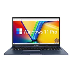 asus vivobook 15 business laptop, 15.6 inch fhd, 16gb ram, 512gb ssd, 6-core amd ryzen 5 4600h(up to 4.0ghz), windows 11 pro, backlit kb, fingerprint sensor, quiet blue, pcm