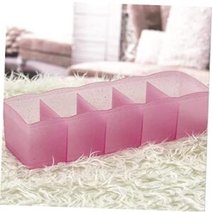 HEMOTON Square Silicone Mold Plastic Storage Box Underwear Drawer Storage Bag Household Products Panties Plastic Underwear Organizer Net Pillow Drying Mesh