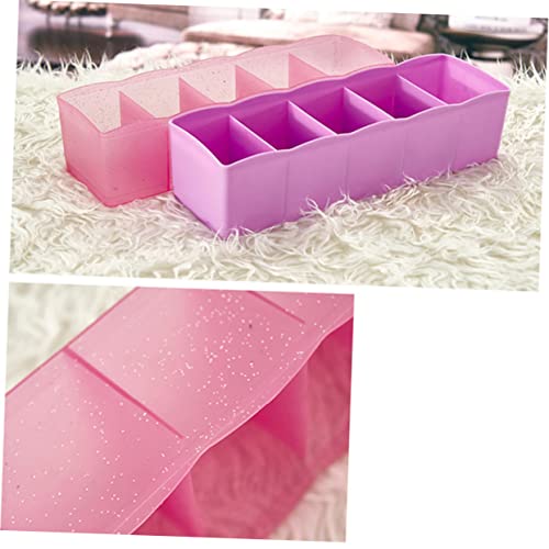 HEMOTON Square Silicone Mold Plastic Storage Box Underwear Drawer Storage Bag Household Products Panties Plastic Underwear Organizer Net Pillow Drying Mesh