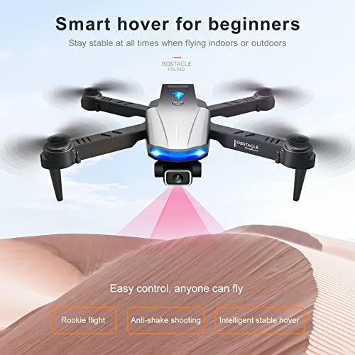 S85 Pro Rc Mini Drone, 4k Profesional HD Dual Camera Fpv Drones with Three-Sided Infrared Obstacle Avoidance Rc Helicopter Quadcopter, Headless Mode and One Key Start and Track