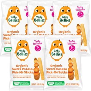 baby bellies organic sweet potato pick-me sticks - pack of 5