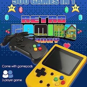 Fadist Handheld Game Console, Portable Retro Game Console, Built in 500 Classic Games,IdeIdeal Gift for Kids, Friend