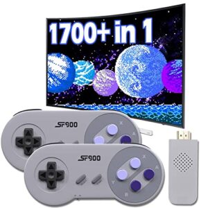 fadist retro game console, built in 1700+ classic games, 4k hd output,with 2 ergonomics controllers, plug and play game console, ideal gift for kids, adult, friend, lover