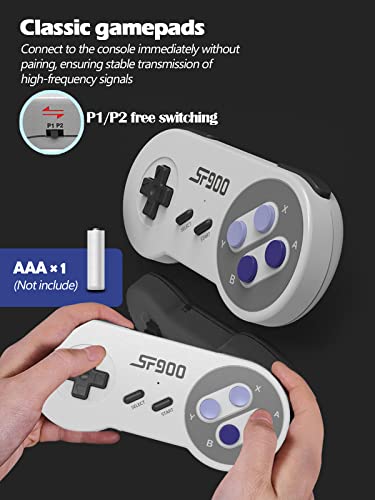 Fadist Retro Game Console, Built in 1700+ Classic Games, 4K HD Output,with 2 Ergonomics Controllers, Plug and Play Game Console, Ideal Gift for Kids, Adult, Friend, Lover