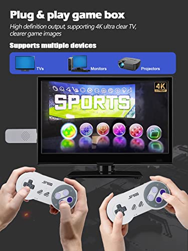 Fadist Retro Game Console, Built in 1700+ Classic Games, 4K HD Output,with 2 Ergonomics Controllers, Plug and Play Game Console, Ideal Gift for Kids, Adult, Friend, Lover