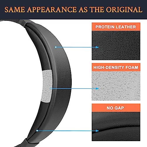 SOULWIT Replacement Headband Pad Kit for Bose QuietComfort 15(QC15)/QuietComfort 2(QC 2) Headphones, Easy DIY Installation - Black