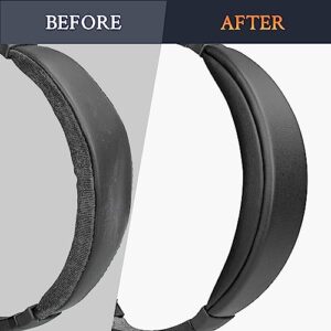 SOULWIT Replacement Headband Pad Kit for Bose QuietComfort 15(QC15)/QuietComfort 2(QC 2) Headphones, Easy DIY Installation - Black