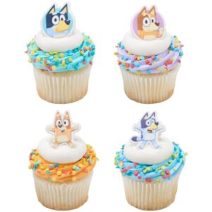 bluey so much fun cupcake rings toppers - 24 count