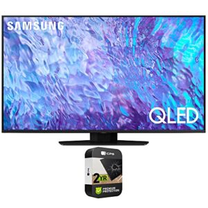samsung 50 inch qled 4k smart tv 2023 (renewed) bundle with 2 yr cps enhanced protection pack
