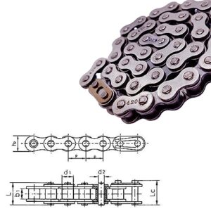 32 Link 420 Chain for Coleman KT196 & CK196 196cc 6.5 Hp Go-Kart