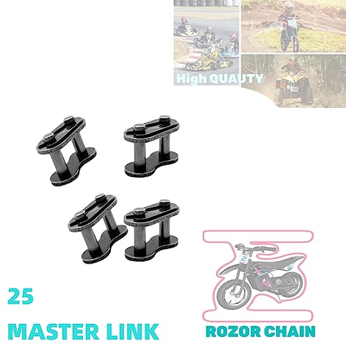 25 chain master link for Razor MiniMoto Electric Drive Electric Start Taotao Sunl Peace Jcl Baja Kazuma Falcon ATV Go Kart Go-Karts Quad