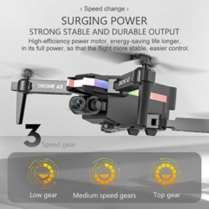 MORESEC Mini Daul 4k HD FPV Camera Drone, Profesional Remote Control Quadcopter Toys, 2.4ghz Technology Anti-Interference