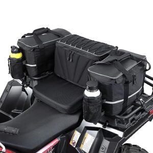 KEMIMOTO ATV Bag, 74L Large ATV Cargo Bag With Cooler Bag, Waterproof 4 Wheeler Storage Rear Rack Seat Bag Universal Compatible With Polaris Sportman Fourtrax Can Am Kawasaki Yamaha Artic Cat